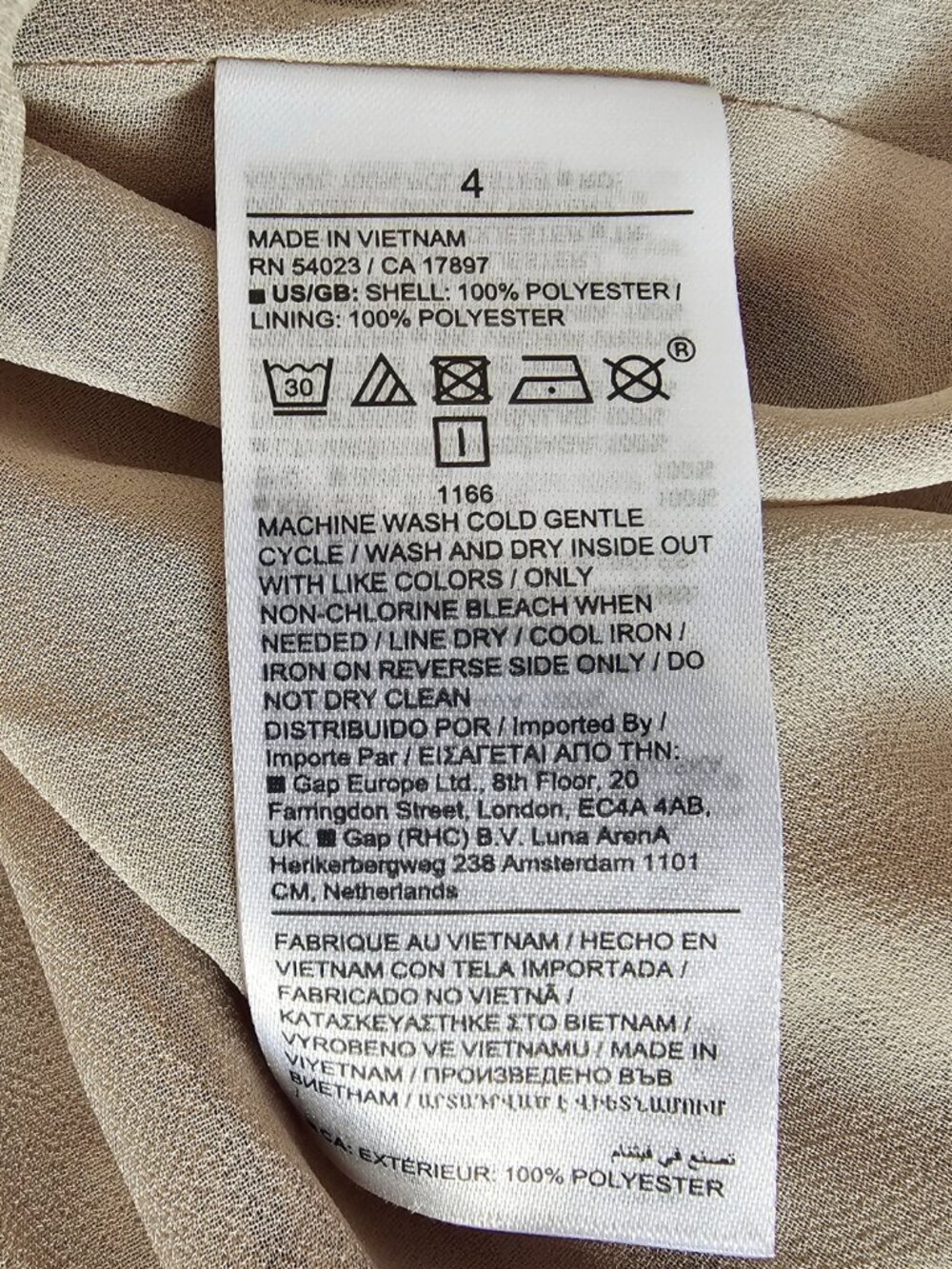 😍 NWT 😍 Banana Republic Sleeveless Pleated Mini Dress, Gold, Size 4 - Picture 10 of 10